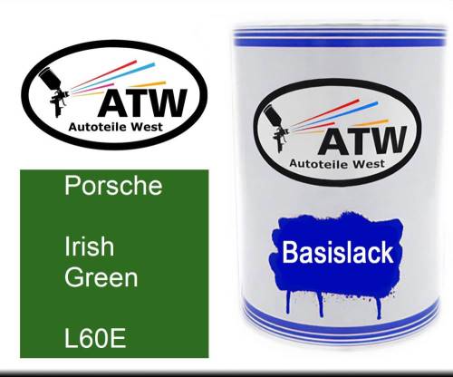 Porsche, Irish Green, L60E: 500ml Lackdose, von ATW Autoteile West.